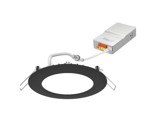 Juno Matte 6-in 950-Lumen Switchable Round Dimmable LED Canless Wet Rated Recessed Downlight Item #5375308 #WF6SWW590CRIMWMBM6