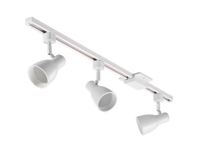 Lithonia Lighting LTKNSTBF Series Track Kit 44-in 3-Light Matte White LED Traditional Linear Track Lighting Kit with Step Pivoting Heads Item...