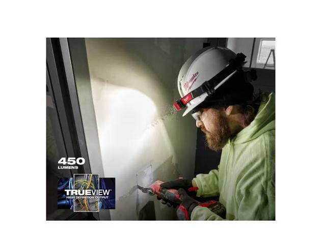 Milwaukee 450 Lumens Internal Rechargeable Magnetic Headlamp & Task Light w/ 500 Lumens Rechargeable Flashlight w/ Magnet (2-Pack) # 2012R-2011R #...