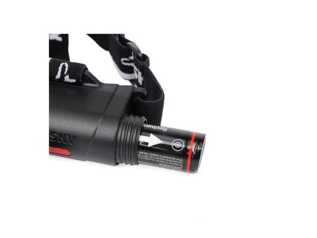 Husky 1000 Lumens Dual Power Aluminum Headlight 3.7-Volt 4600 mAh Rechargeable Replacement Battery # 23FL1102 # 1012327532
