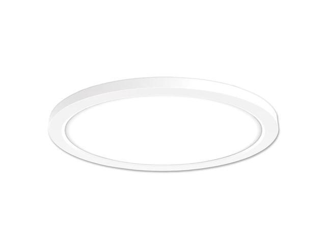 Good Earth Lighting Plano 5 CCT 1-Light Matte White LED Flush Mount Light Item #1526734 #FP1246-WHG-17LFC-G