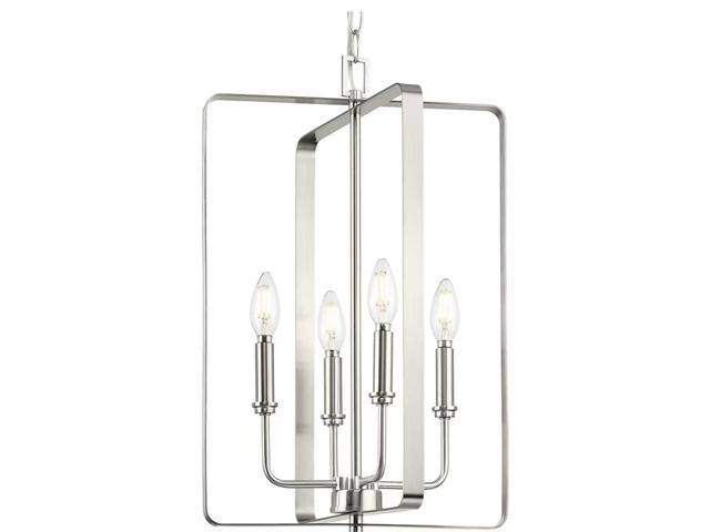 Progress Lighting McColl 4-Light Brushed Nickel Transitional Cage Chandelier Item #5336484 #P500452-009