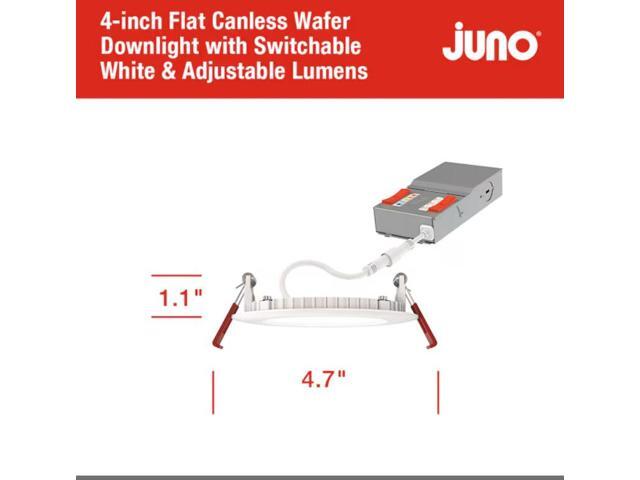 Juno Matte 4-in 1100-Lumen Switchable Round Dimmable LED Canless Recessed Downlight Item #5375313 #WF4ALO19SWW590CRIMW