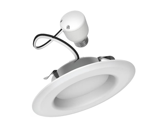 GE Reveal White 4-in 645-Lumen Color-enhancing Round Dimmable LED Canned Damp Rated Recessed Downlight Item #1102471 #47814