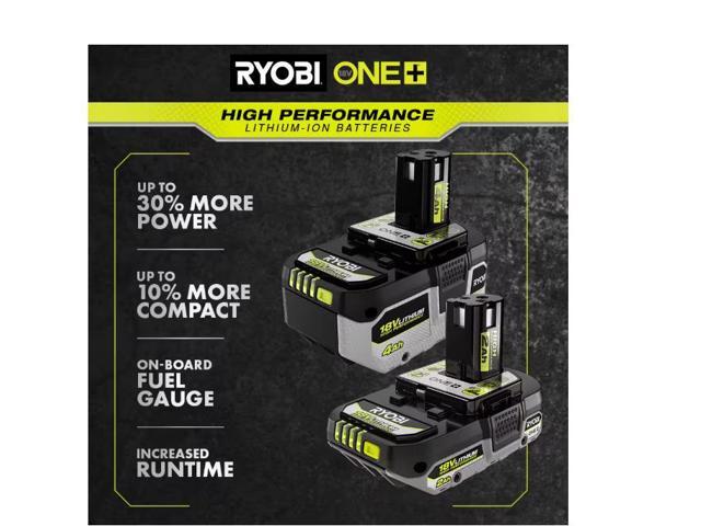 RYOBI ONE+ 18V HIGH PERFORMANCE Lithium-Ion 4.0 Ah Battery (2-Pack) # 1005931455 # PBP2004
