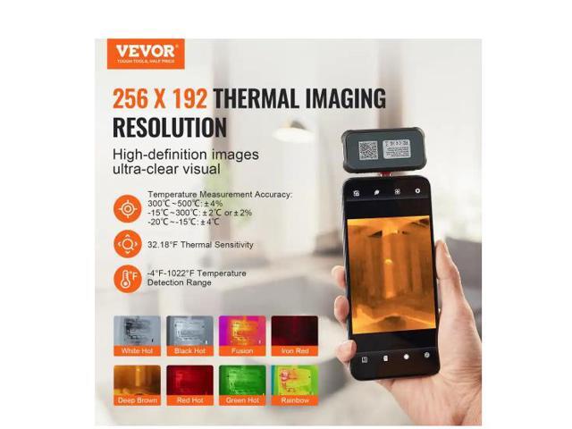 VEVOR Thermal Imaging Camera for Android, 256 x 192 IR Resolution Infrared Thermal Imager with Visual Camera, 25Hz Refresh#...