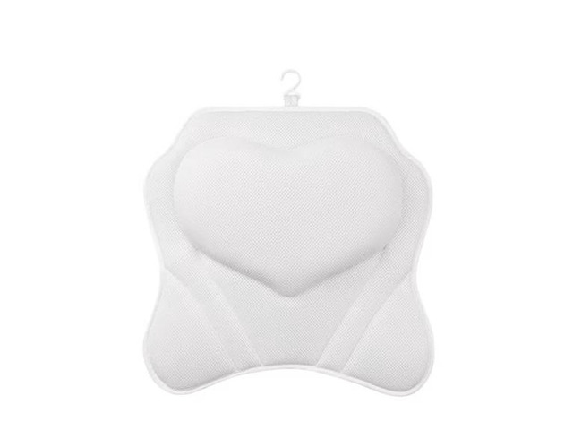 Adrinfly Bathtub Pillow with Air Mesh Fabric and 6 Non-Slip Suction Cups, Bath Pillows Tub, Head, Neck and Back Support in White # SA11-429B037 #...