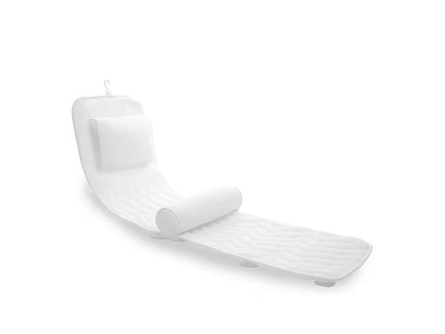Adrinfly Luxury Full Body Bath Pillow with Lumbar Pillow Bathtub Cushion and 14 Suction Cups 3D Air Mesh Fit Any Tub in White # SA11-429B026 #...