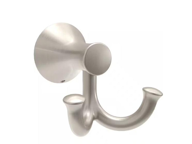 Delta Greydon J-Hook Wall Mounted Double Robe/Towel Hook Bath Hardware Accessory in Brushed Nickel # GDN35-DN # 1012212184