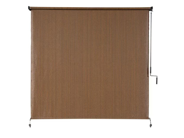 Coolaroo 96-in x 72-in Mocha Light Filtering Cordless Outdoor Roller Shade Item #574403 Model #474775