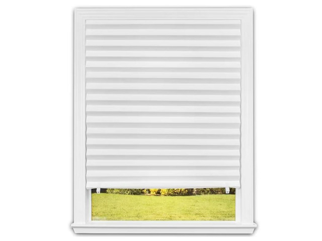 Redi Shade 36-in x 72-in White Light Filtering Cordless Pleated Shade Item #2443296 Model #3154097
