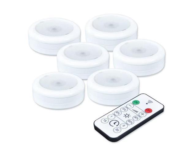 Good Earth Lighting 6-Pack 3-in Battery LED Puck Light Item #5702547 Model #BO1413-CCT-03LF6-G