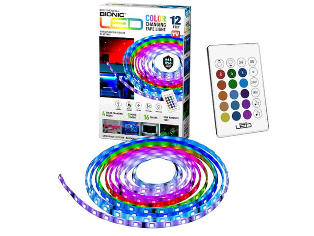 BELL + HOWELL 12-ft LED Multicolor Tape Light Item #3808336 Model #8201ENL