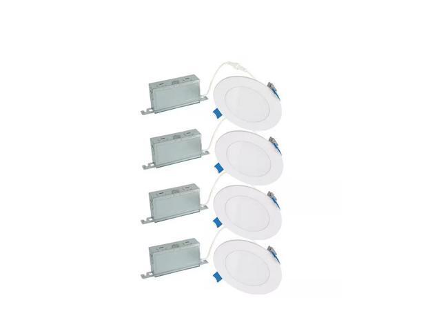 HALO HLBSL 4 in. Can Less Integrated LED, 600 Lumens, 5CCT, White (4-Pack) # HLBSL406FS5-4PK # 1011815872