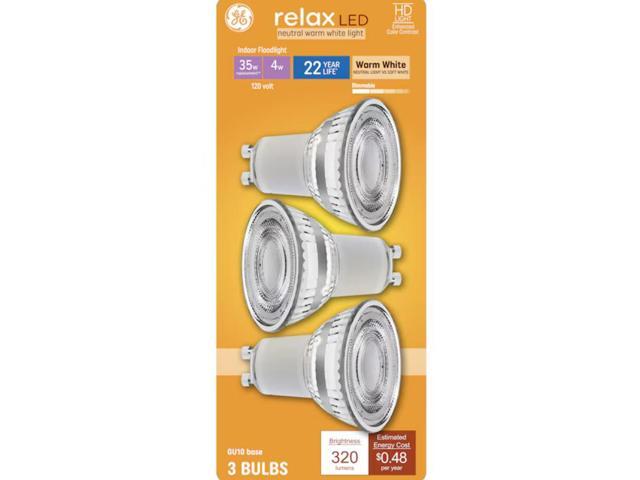 GE Relax 35-Watt EQ PAR16 Warm White Gu10 Pin Base Dimmable LED General Purpose Light Bulb (3-Pack) Item #5190928 Model #93130834