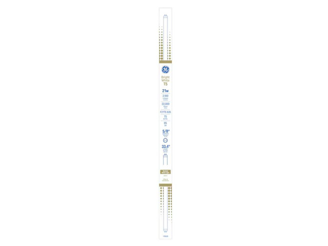 GE Bright White LFL T5 21-Watt EQ T5 Bright White Miniature Bi-pin (t5) Fluorescent Tube Light Bulb Item #5509491 Model #93131494