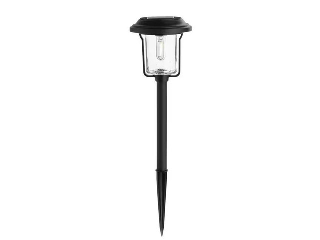 Laurelview 14 Lumen Black LED Weather Resistant Outdoor Solar Path Light with Glass Lens # 1007735530 # 82301-006