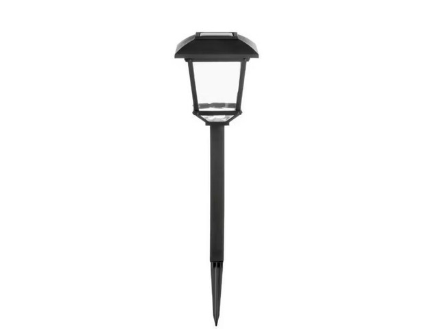 Terrace Park 10 Lumen Black LED Weather Resistant Outdoor Solar Path Light with Plastic Lens # 1007999278 # 32300-008