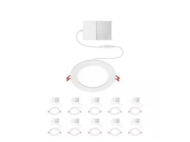 Commercial Electric Value Series 6 in LED Slim Canless - White - (10-Pack) # 1011101184 # 32000095
