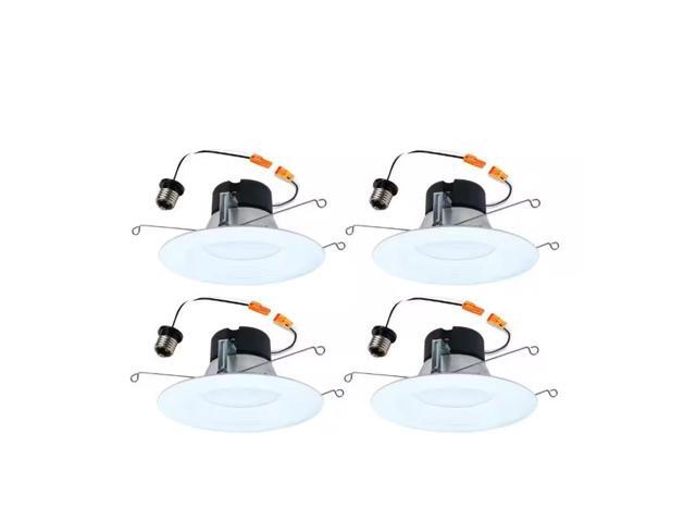 HALO LT 5/6 in. Integrated LED Recessed Light Trim Retrofit Module with Baffle Trim 5CCT 750lm (4-Pack) # 1010053026 # LT56079FS1EWHR4PK