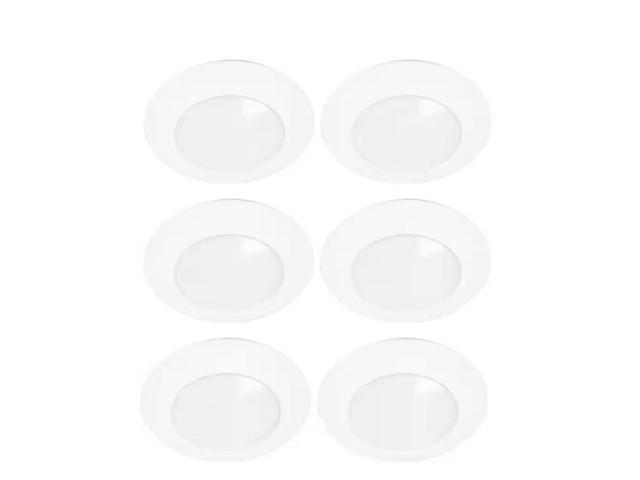 HALO HLC 6 in. 3000K Integrated LED Recessed Light Trim (6-Pack) # 1004521645 # HLC6099301EWH-6BP