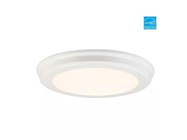 Commercial Electric 13 in. White Selectable LED Flush Mount # 1005758024 # JJU3011L-2/WHT
