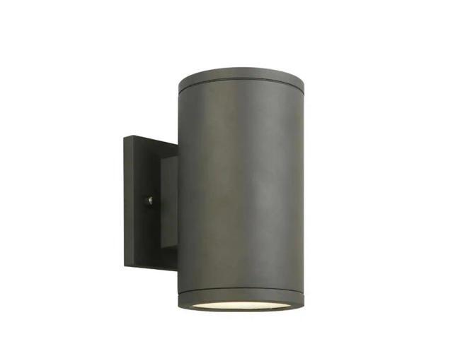 Home Decorators Collection Rodham 8 in. Black Integrated LED Hardwired Outdoor Wall Light Lantern Sconce # 1001804454 # IZC1691L-2