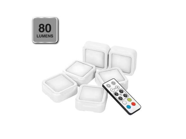 PRIVATE BRAND 80 Lumens Integrated LED Puck Lights with Remote Control (6-Pack) # 1011245237 # 91389