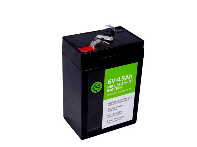 Lead Acid 4.5 Ah 6 Volt Black Replacement Battery # 1003532043 # B LA 6V 4.5A