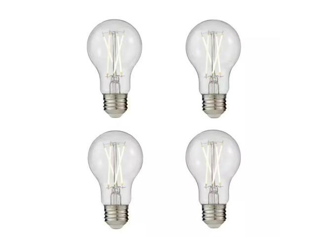 EcoSmart 60-Watt Equivalent A19 Dimmable Edison LED Light Bulb True White (4-Pack) # 1008681507 # A19C8DE26835Z