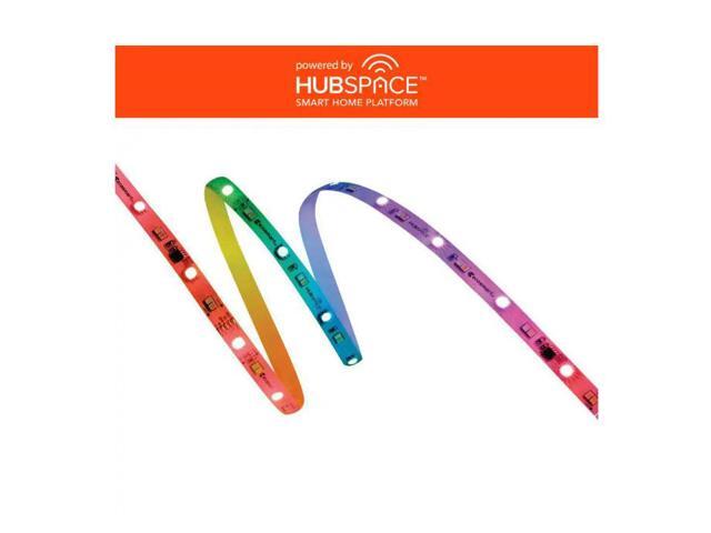EcoSmart 32.8 ft. Smart RGBWIC Dynamic Color Changing Dimmable Plug-In LED Strip Light Powered by Hubspace # 1009579021 # AL-TP-RGBICTW-3
