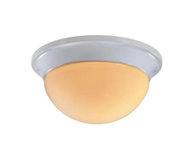 Hampton Bay 9 in. 1-Light White Flush Mount # 491803 # RS1951205