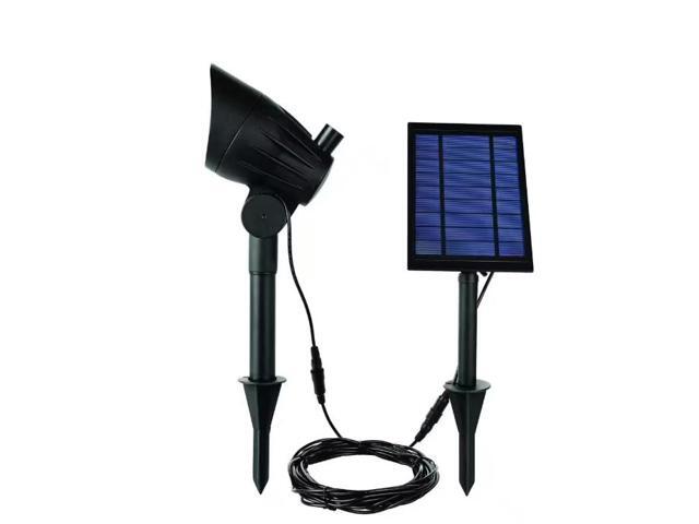 Hampton Bay 100 Lumen Black LED Metal Weather Resistant Outdoor Solar Spot Light # 1004693899 # NXT-3149B