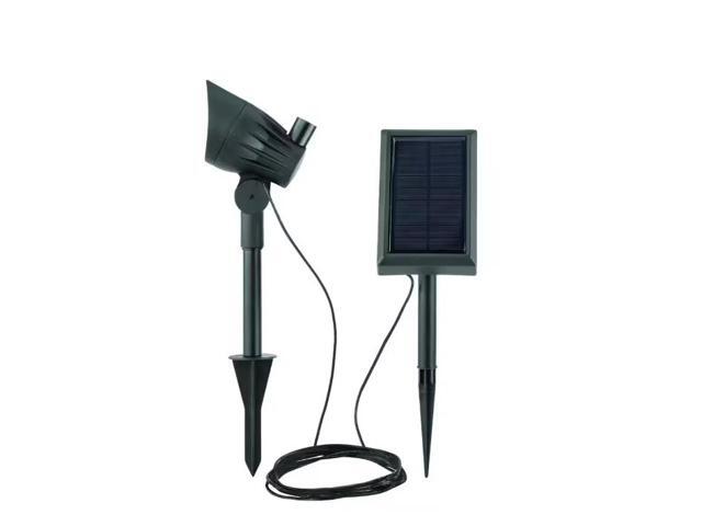 Hampton Bay 50 Lumen Black LED Metal Weather Resistant Outdoor Solar Spot Light # 1004694291 # NXT-2135H