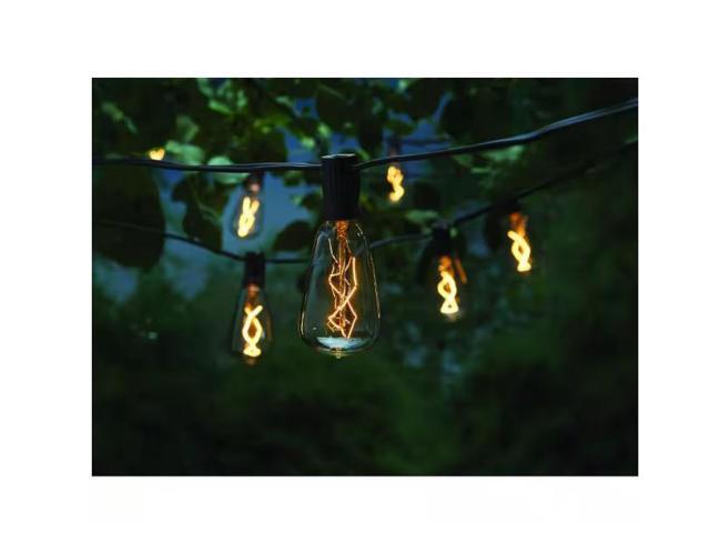 Hampton Bay 10-Light 10 ft. Outdoor/Indoor Line Voltage ST40 Vintage Bulb Incandescent String Light # 1004701807 # NXT-2322