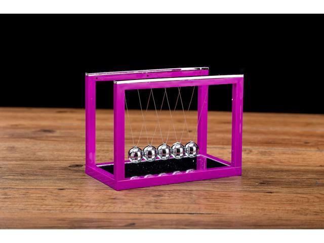 Newtons Cradle Balance Balls, 5 Pendulum Balls, with Mirror Desk Top Decoration Kinetic Motion Toy for Home and Office, Physics Toys for Teachers...