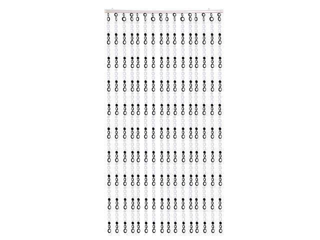 THY COLLECTIBLES Beautiful Home Decor Acrylic Beaded Curtain Door Screen Divider - Acrylic Black & White Circles