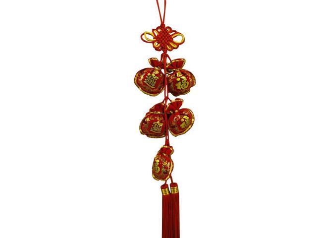 Oriental Feng Shui Wall Hanging W. tassels 'Fu'-Fortune