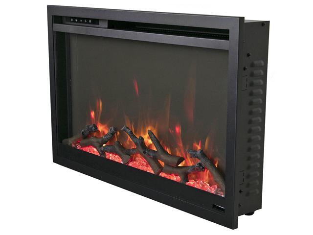 Amantii Traditional Xtraslim 26 Electric Fireplace with a 3 Speed Motor, WiFi Capable and Programmable Remote