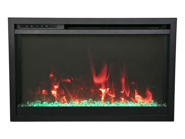 Amantii Traditional Xtraslim 26 Electric Fireplace with a 3 Speed Motor, WiFi Capable and Programmable Remote