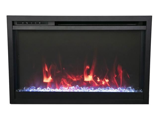 Amantii Traditional Xtraslim 26 Electric Fireplace with a 3 Speed Motor, WiFi Capable and Programmable Remote