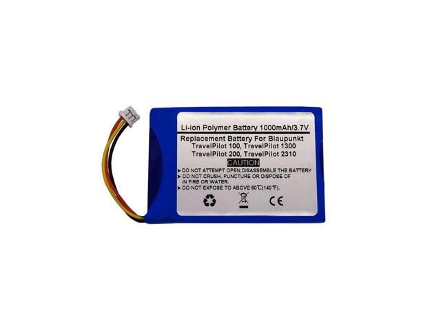 1000mAh 3.7V Replacement Battery for Blaupunkt TravelPilot 100, TravelPilot 1300, TravelPilot 200, TravelPilot 2310, 423450AJ1S1PMX