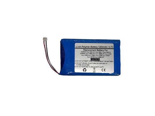 3.7V/1200mAh Replace GPS Navigator Battery for Garmin Nuvi 2660LMT, Nuvi 2669LMT,Nuvi 3700, Nuvi 3760, Nuvi 3760T, Nuvi 3790, Nuvi 3790T,Nuvi...