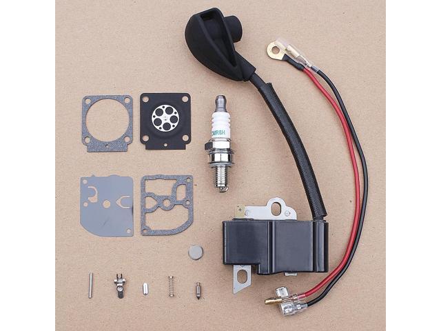 Ignition Coil Carburetor Repair Kit For Stihl HS81 HS81R HS81T HS86 HS86R Trimmer Replacement 4237 400 1302 w Spark Plug