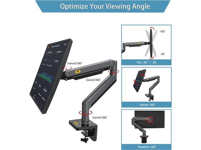 NB North Bayou Monitor Arm Full Motion Swivel Monitor Mount with Gas Spring for 22''-40'' Monitors with Load Capacity from 4.4 to 26.4lbs Height...