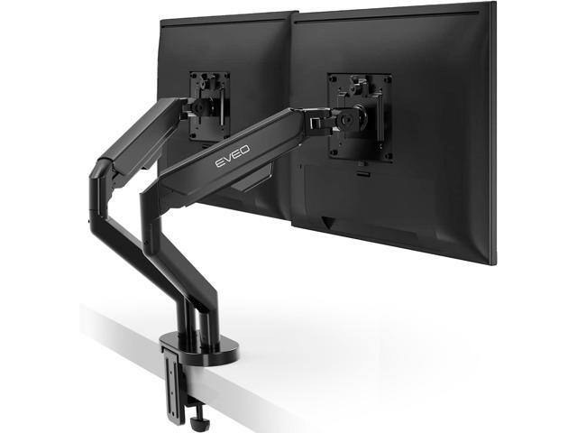 EVEO Premium Dual Monitor Stand 14-32 Dual Monitor Mount Vesa Bracket Adjustable Height Gas Spring Monitor Stand for Screen Full Motion Dual...