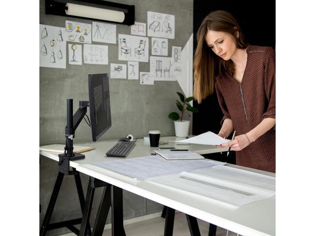 Ergotron NX Single Monitor Arm, VESA Desk Mount for Monitors Up to 34 Inches, 0 to 18 lbs Matte Black