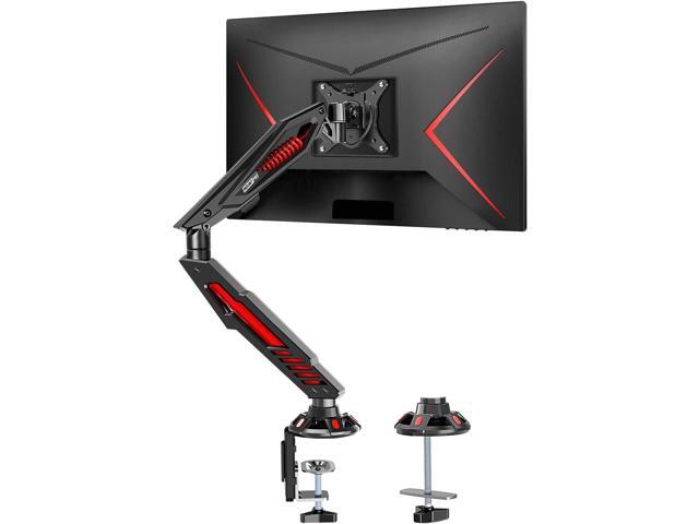 MOUNT PRO Single Gaming Monitor Stand - Mechanical Spring Display Mount, Adjustable Gaming Monitor Arm with C Clamp and Grommet Mounting Base -...