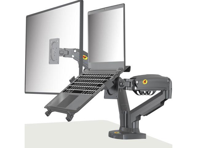 NB North Bayou Laptop Mount with Adjustable Tray for 10-17Notebook, Full Motion Arm with VESA Plate for 17-30Monitor,Clamp-on Grommet Mounting...