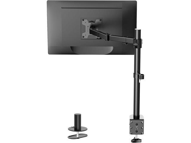 WALI Single Monitor Mount, Single Monitor Arm Desk Mount,Desk Monitors Stand, Holds Screen Up to 32inch, 22lbs, Adjustable Mount with C-CLAMP...